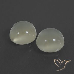 Gemme di Pietra di luna Bianco caldo naturale da 6.90 ct, Rotondo, Traslucido