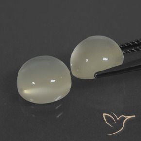 Gemme di Pietra di luna Bianco caldo naturale da 6.22 ct, Rotondo, Traslucido