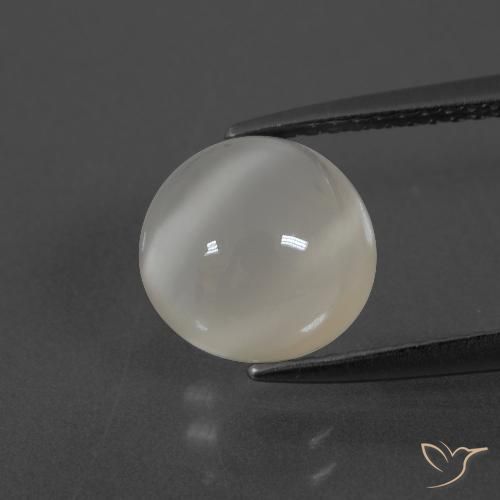 2.80ct Naturale Bianco caldo Pietra di luna, Rotondo, Traslucido, Photo A
