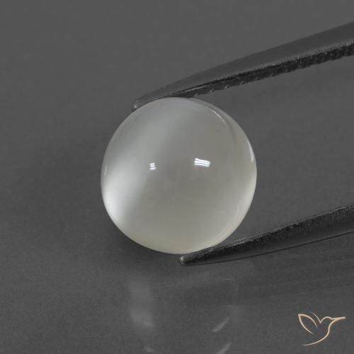2.98ct Naturale Bianco caldo Pietra di luna, Rotondo, Traslucido