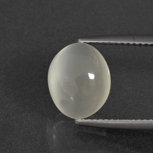 Pietra di luna Bianco caldo naturale da 4.10 ct, Taglio ovale, Traslucido