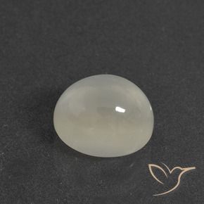 Pietra di luna bianco caldo naturale da 4,17 ct, taglio ovale, traslucido