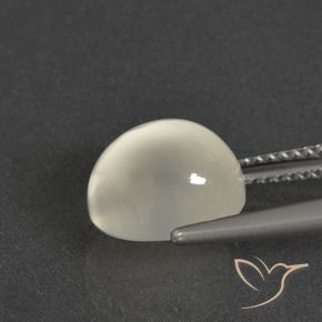 Pietra di luna bianco caldo naturale da 4,17 ct, taglio ovale, traslucido