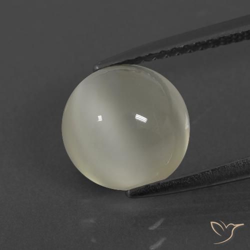 2.84ct Naturale Bianco caldo Pietra di luna, Rotondo, Traslucido, Photo A