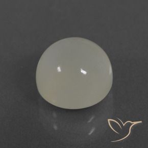 Pietra di luna Bianco caldo naturale da 3.36 ct, Rotondo, Traslucido