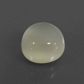 Pietra di luna naturale bianco da 3,22 ct, taglio rotondo, traslucido