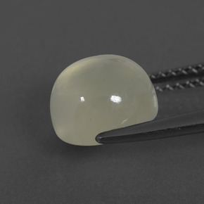 Pietra di luna naturale bianco da 3,22 ct, taglio rotondo, traslucido