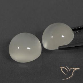 Gemme di Pietra di luna Bianco caldo naturale da 4.67 ct, Rotondo, Traslucido