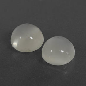 Gemme di Pietra di luna Bianco caldo naturale da 4.27 ct, Taglio rotondo, Traslucido