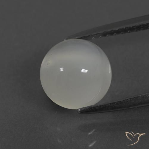 2.53ct Naturale Bianco caldo Pietra di luna, Rotondo, Traslucido