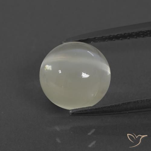 2.28ct Naturale Bianco caldo Pietra di luna, Rotondo, Traslucido