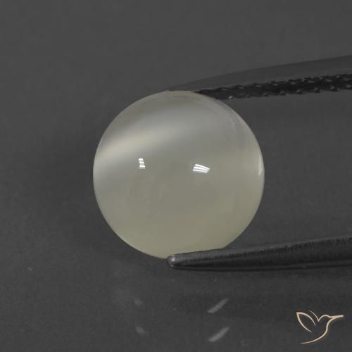 2.47ct Naturale Bianco caldo Pietra di luna, Rotondo, Traslucido