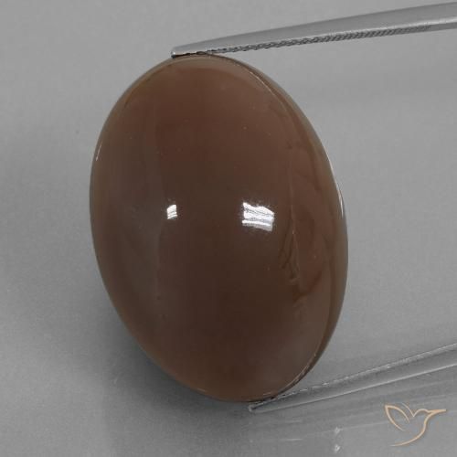 Pietra di luna naturale marrone da 41,62 ct, taglio ovale, opaco