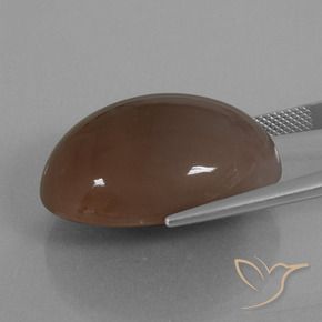 Pietra di luna naturale marrone da 41,62 ct, taglio ovale, opaco