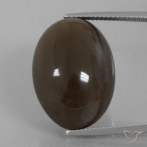 29.78ct Naturale ombra marrone Pietra di luna, Ovale, Opaco