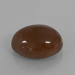 Pietra di luna marrone cioccolato naturale da 20,25 ct, taglio ovale, opaco