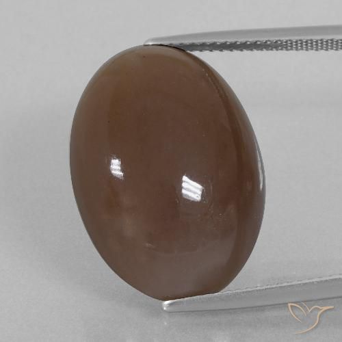 22.40ct Naturale Marrone medio Pietra di luna, Ovale, Opaco