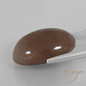 Pietra di luna Marrone medio naturale da 22.40 ct, Ovale, Opaco