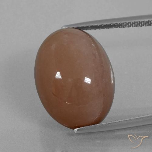21.86ct Naturale Marrone Pietra di luna, Ovale, Opaco