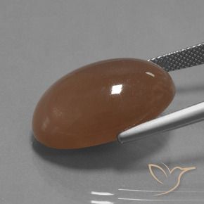 Pietra di luna pesca profonda naturale da 20.88 ct, Ovale, Opaco