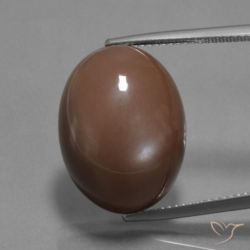 20.43ct Naturale Marrone medio Pietra di luna, Ovale, Opaco