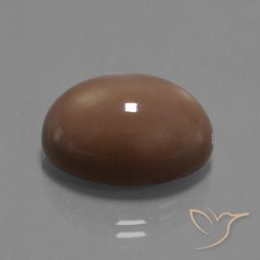 Pietra di luna Marrone medio naturale da 20.43 ct, Ovale, Opaco