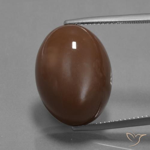 22.27ct Naturale Marrone medio Pietra di luna, Ovale, Opaco, Photo A
