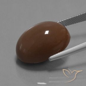 Pietra di luna Marrone medio naturale da 22.27 ct, Ovale, Opaco