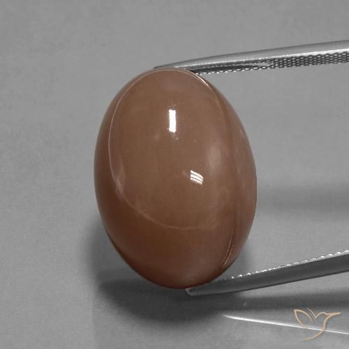 35.65ct Naturale Marrone medio Pietra di luna, Ovale, Opaco