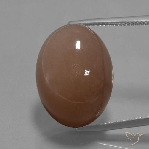 32.77ct Naturale Marrone Pietra di luna, Ovale, Opaco