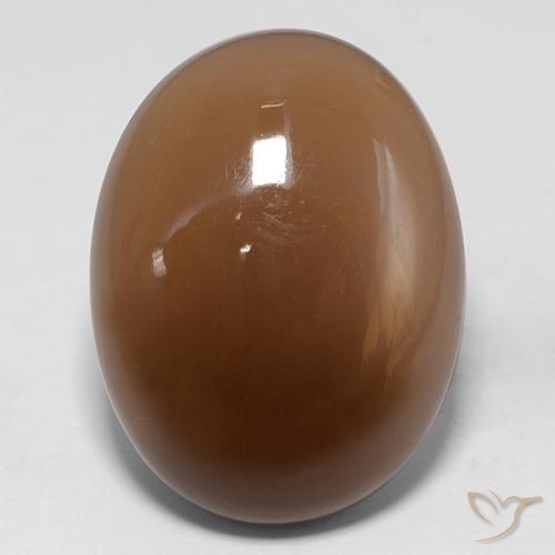 30.74ct Naturale Marrone dorato Pietra di luna, Ovale, Traslucido