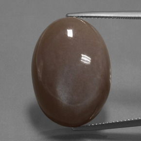 Pietra di luna Marrone cioccolato naturale da 28.89 ct, Taglio ovale, Opaco