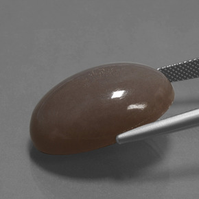Pietra di luna Marrone cioccolato naturale da 28.89 ct, Taglio ovale, Opaco