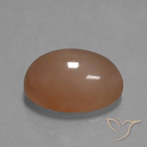 Pietra di luna Pesca brunastra naturale da 27.10 ct, Ovale, Opaco