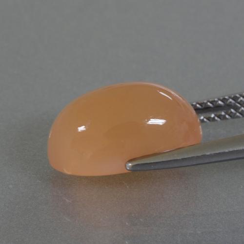 Pietra di luna naturale arancione da 3,49 ct, taglio ovale, traslucido