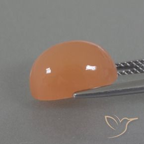 Pietra di luna Arancio Medio naturale da 4.99 ct, Ovale, Traslucido