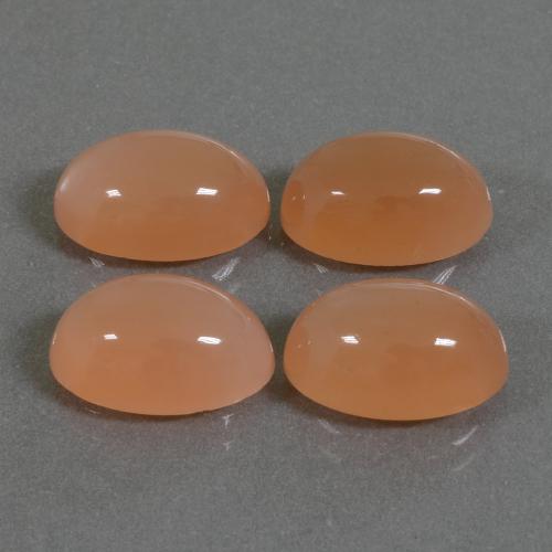 Pietra di luna naturale arancione da 15,19 ct, taglio ovale, traslucido