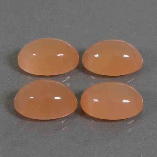 Pietra di luna naturale arancione da 14,46 ct, taglio ovale, traslucido