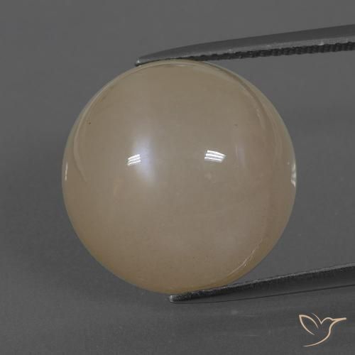 19.65ct Naturale Marrone Molto Chiaro Pietra di luna, Rotondo, Opaco
