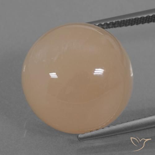 19.74ct Naturale Arancione chiaro Pietra di luna, Rotondo, Traslucido