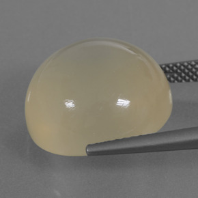 Pietra di luna Giallo chiaro naturale da 17.87 ct, Taglio rotondo, Traslucido