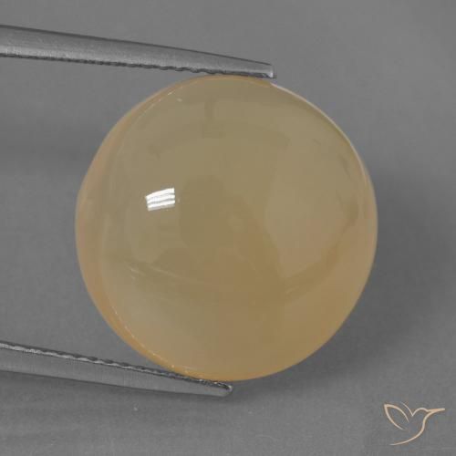 14.62ct Naturale Dorato pesca chiaro Pietra di luna, Rotondo, Traslucido
