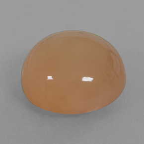 Pietra di luna naturale arancione da 21,29 ct, taglio rotondo, traslucido