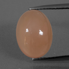 Pietra di luna Pesca naturale da 4.85 ct, Taglio ovale, Traslucido