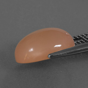 Pietra di luna Pesca naturale da 4.85 ct, Taglio ovale, Traslucido
