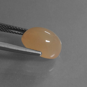 Pietra di luna naturale dorato da 4,63 ct, taglio ovale, traslucido