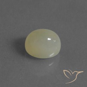 Pietra di luna Giallo chiaro naturale da 4.45 ct, Ovale, Traslucido