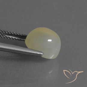 Pietra di luna Giallo chiaro naturale da 4.45 ct, Ovale, Traslucido