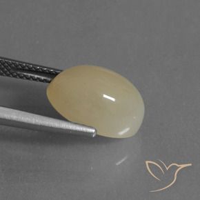 Pietra di luna Giallo chiaro naturale da 4.88 ct, Ovale, Traslucido