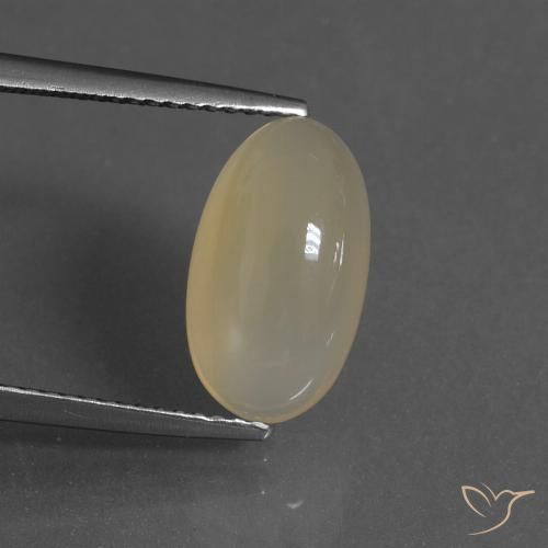 4.00ct Naturale Marrone Caldo Chiaro Pietra di luna, Ovale, Traslucido
